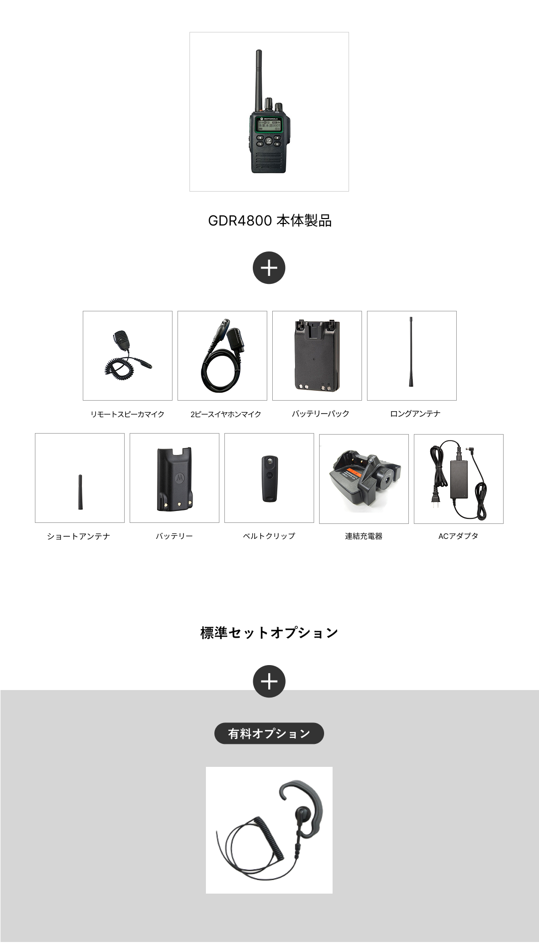 GDR4800+耳掛けイヤホン