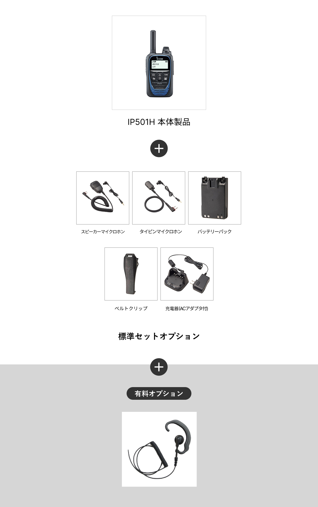 IP501H+耳掛けイヤホン